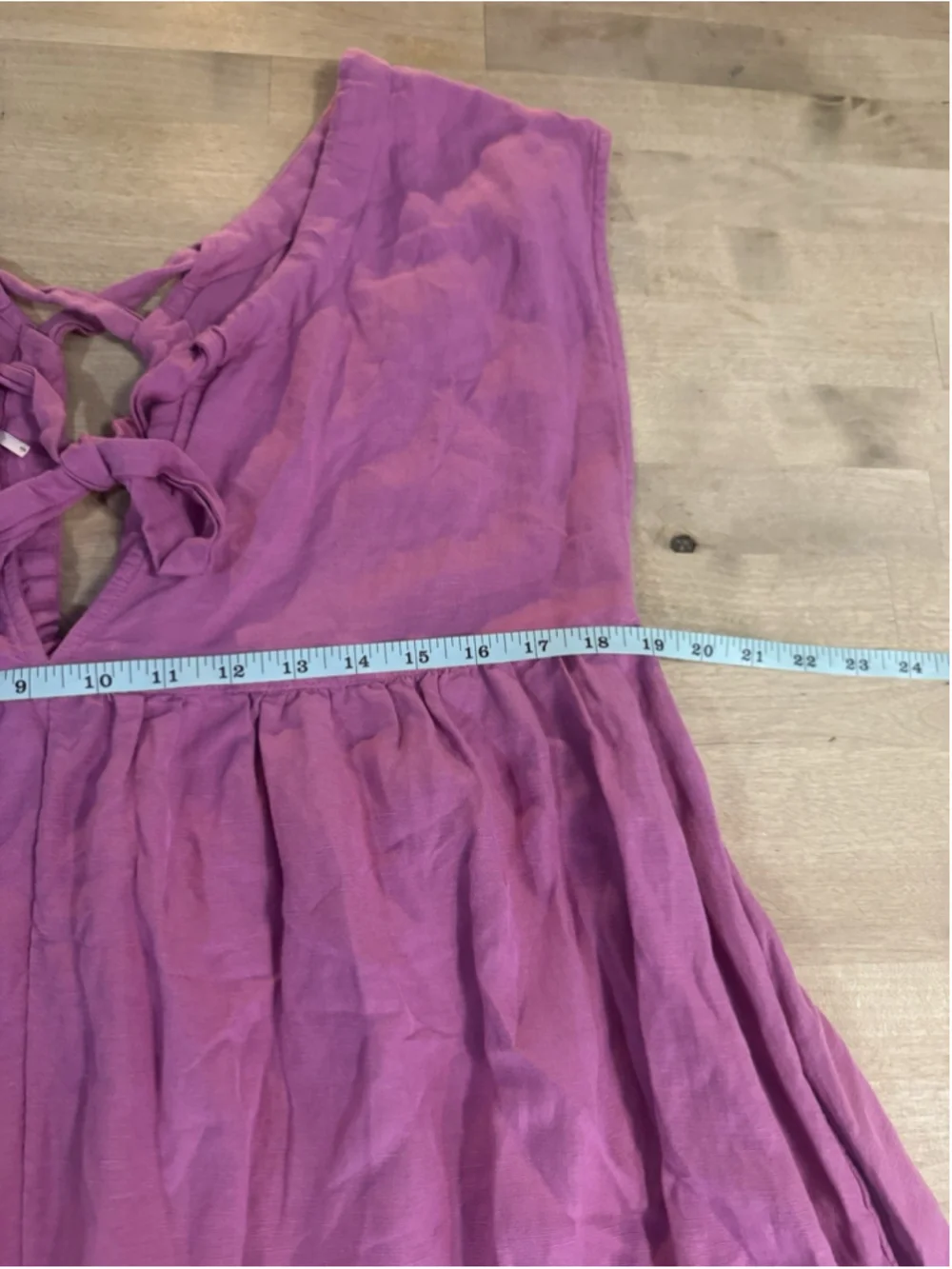 Free People Pink Orchid Linen Mini Olivia Babydoll Dress S